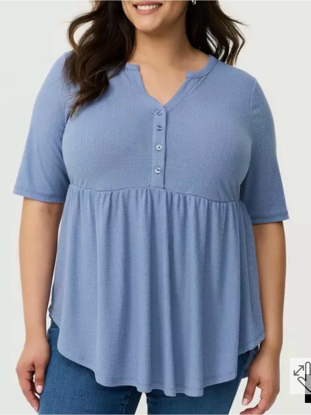 NWOT Torrid Blue Jersey Babydoll Top Size 3x (22-24)